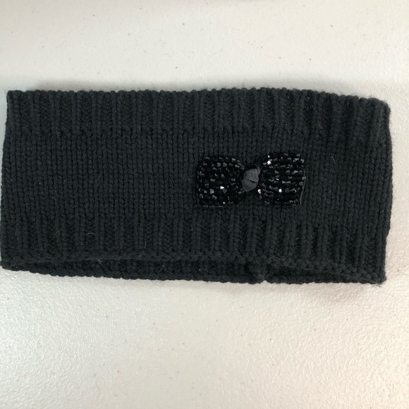 Black headband with sparkle bow accent - Picture 1 of 4